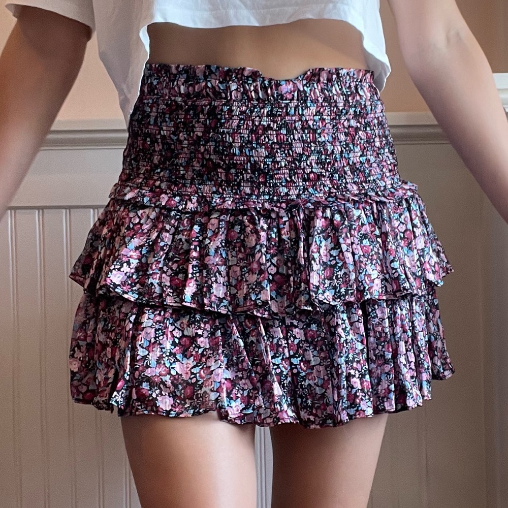 RESET Women’s Floral Multicolor Preppy Mini Skirt